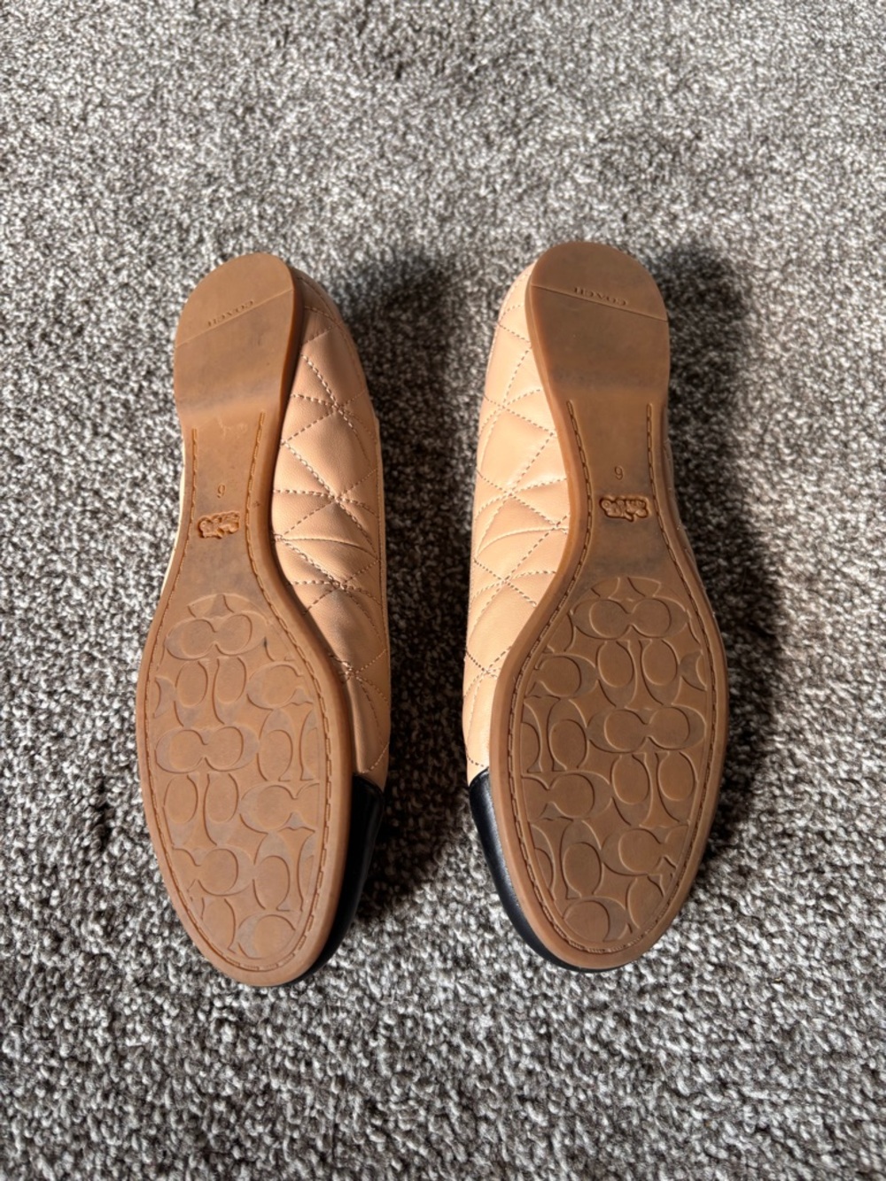 Coach Allyson Quilted Leather Two-Tone Ballet Flats - Picture 5 of 5